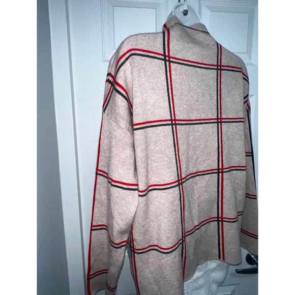 Tahari Sweater - drop shoulder mock neck classy beige  size L - Picture 6 of 14